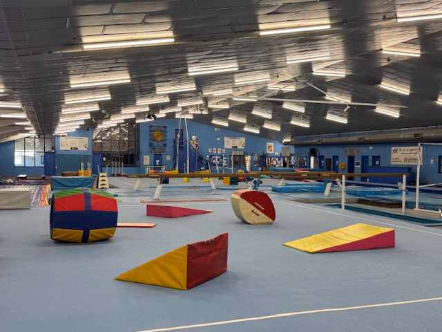Main training hall at an Aldershot gymnastics academy where we installed CCTV