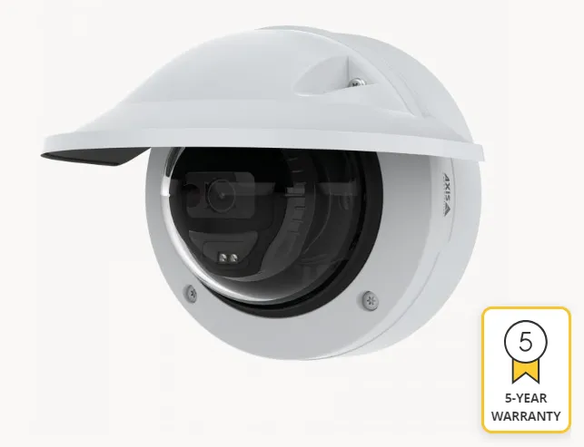 Axis outdoor dome CCTV camera with weather shield